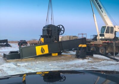 Setting PPJS Unit - Prairie Gold Pumpjack Services